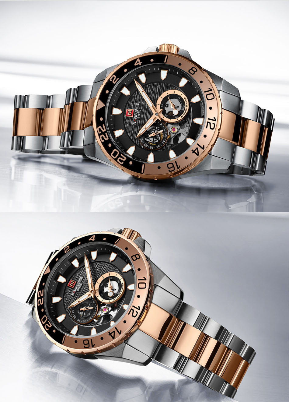 Automatikuhr Naviforce NFS1003 - in Roségold - Lebensfreuden