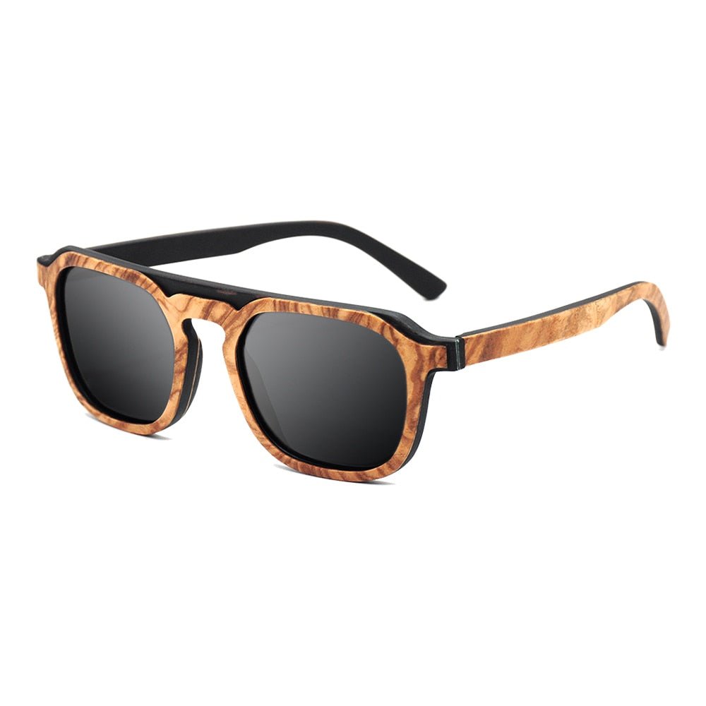 NEU! Polarisierte Holz - Sonnenbrille "Experte"