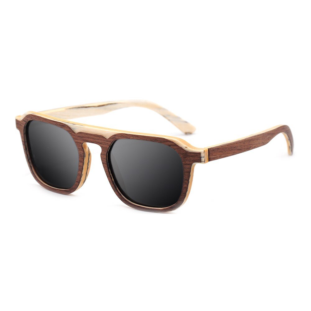 NEU! Polarisierte Holz - Sonnenbrille "Experte"