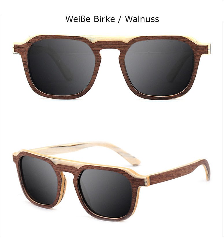 NEU! Polarisierte Holz - Sonnenbrille "Experte"