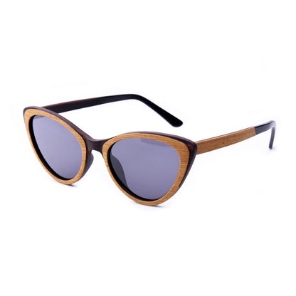 Damen Mischholz-Sonnenbrille "Cat Eye" mit UV400-Schutz