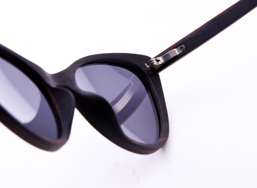 Damen Mischholz-Sonnenbrille "Cat Eye" mit UV400-Schutz