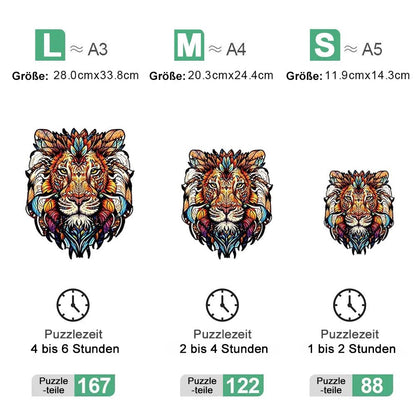 Holzpuzzle 'Mystischer Löwe' - in verschiedenen Größen - Lebensfreuden