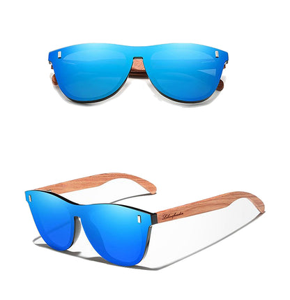 Bubingaholz-Sonnenbrille KS03 - Blau - Lebensfreuden