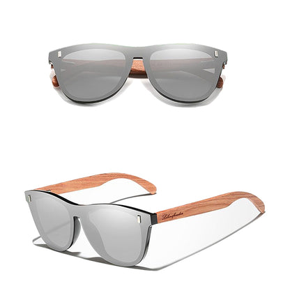 Bubingaholz-Sonnenbrille KS03 - Silber - Lebensfreuden