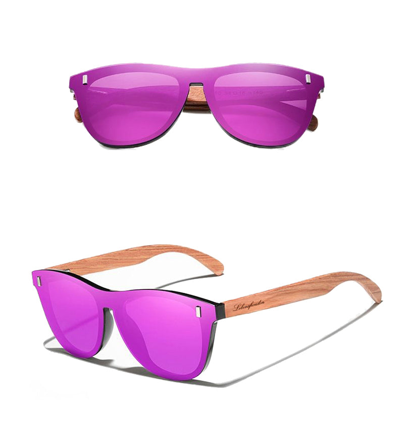 Bubingaholz-Sonnenbrille KS03 - Lila - Lebensfreuden