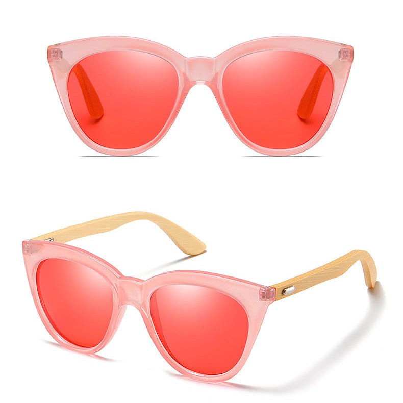 Bambusholz-Sonnenbrille "Cat Eye Light" - Lebensfreuden