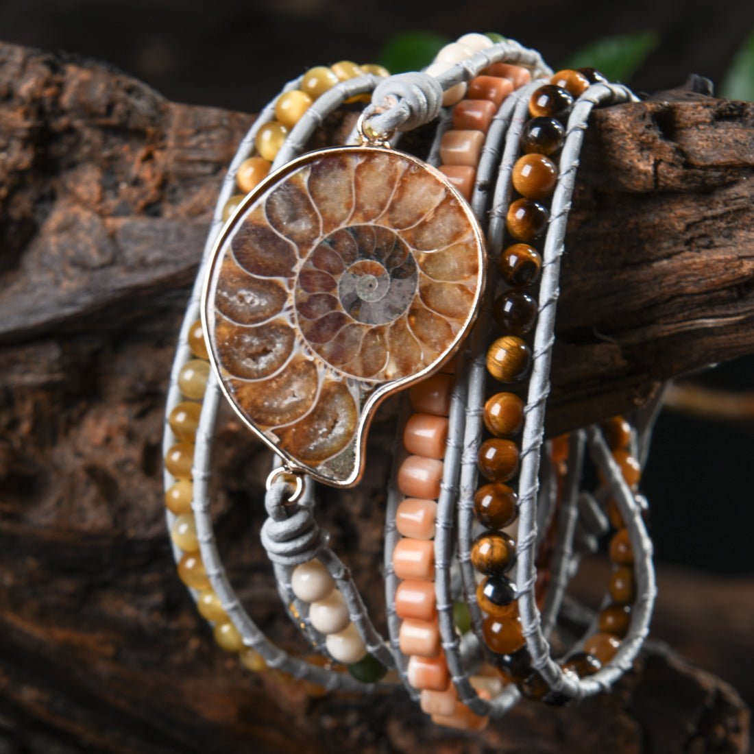 Perlenarmband & -Kette 'Boho Weiß' - mit Botswana Agate - Lebensfreuden