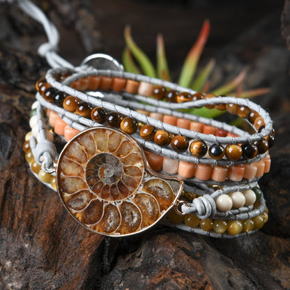 Perlenarmband & -Kette 'Boho Weiß' - mit Botswana Agate - Lebensfreuden