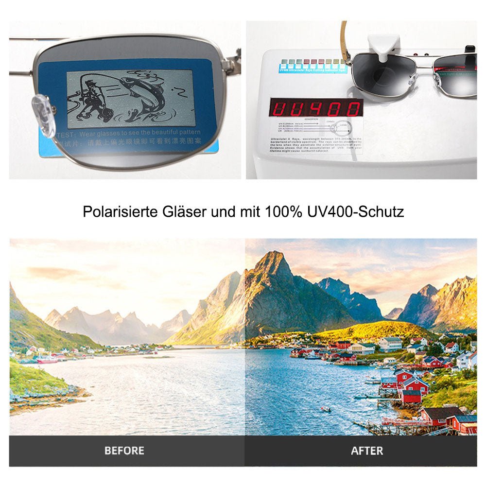 Herren Bambusholz-Sonnenbrille "Pilot" - Lebensfreuden