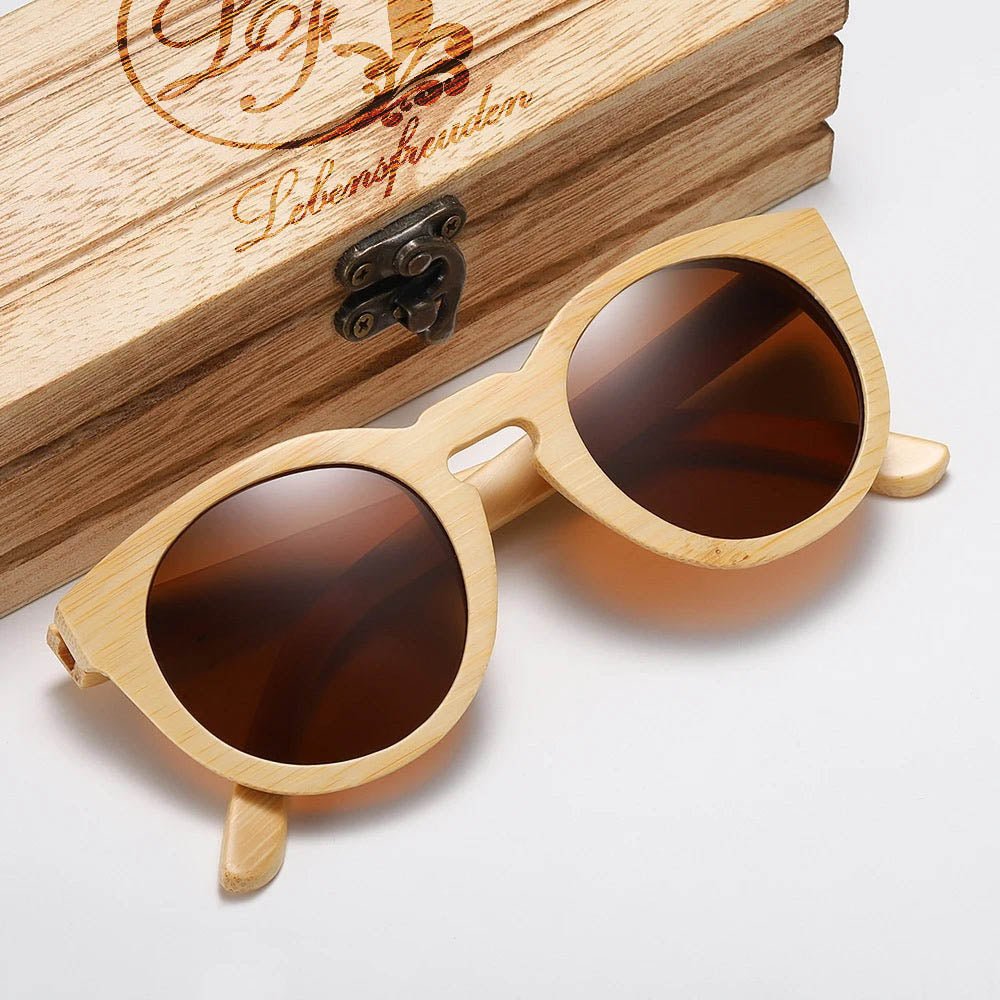 Holzsonnenbrille "Lady Chic Bambus" - Lebensfreuden