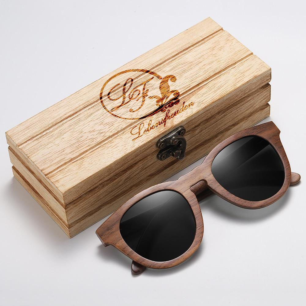 Holzsonnenbrille "Lady Chic Walnuss" - Lebensfreuden