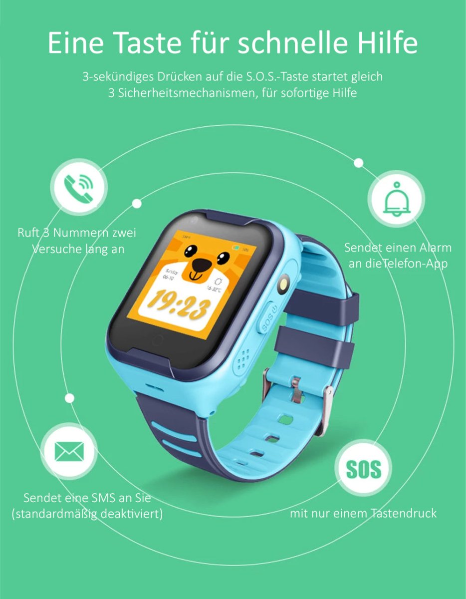 Kinder SmartWatch "Ben & Emma" mit GPS-Tracker, 4G und Videotelefonie - Lebensfreuden