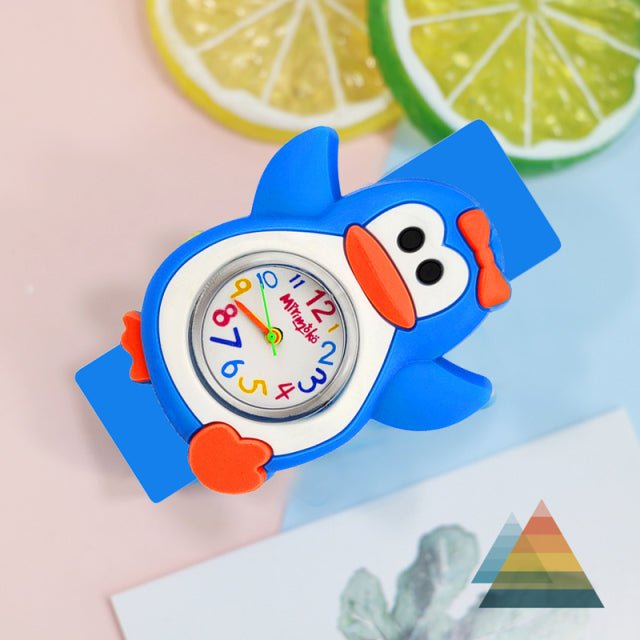 Kinderuhren "3D Cartoon" mit Schnapparmband - Pinguin - Lebensfreuden