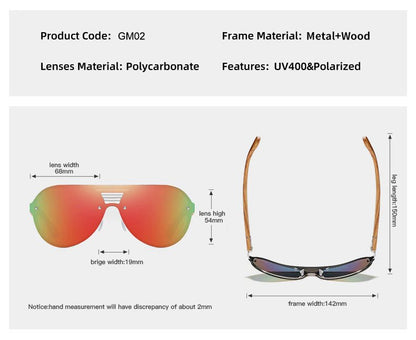 Kirschholz-Sonnenbrille "Cop" - Lebensfreuden