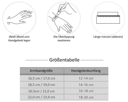 NEU! Titanstahl-Armband "Generation" mit Gravur - Größentabelle - Lebensfreuden