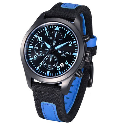 Sport- & Freizeituhr mit Chronograph "Y27" - Blau - Lebensfreuden