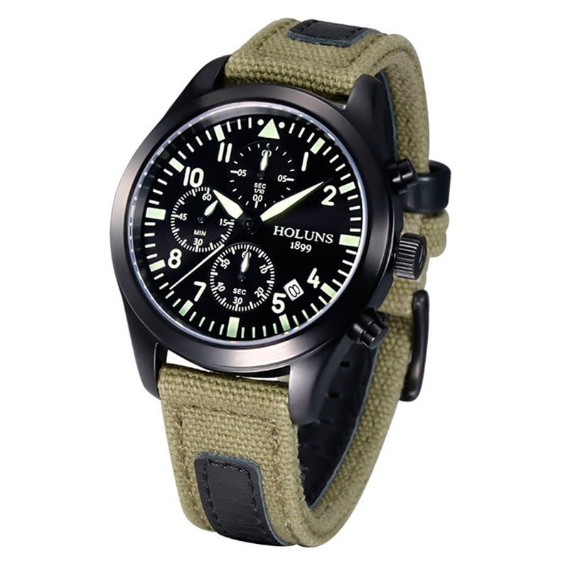 Sport- & Freizeituhr mit Chronograph "Y27" - Olive - Lebensfreuden