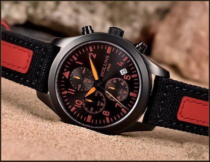 Sport- & Freizeituhr mit Chronograph "Y27" - Rot - Lebensfreuden