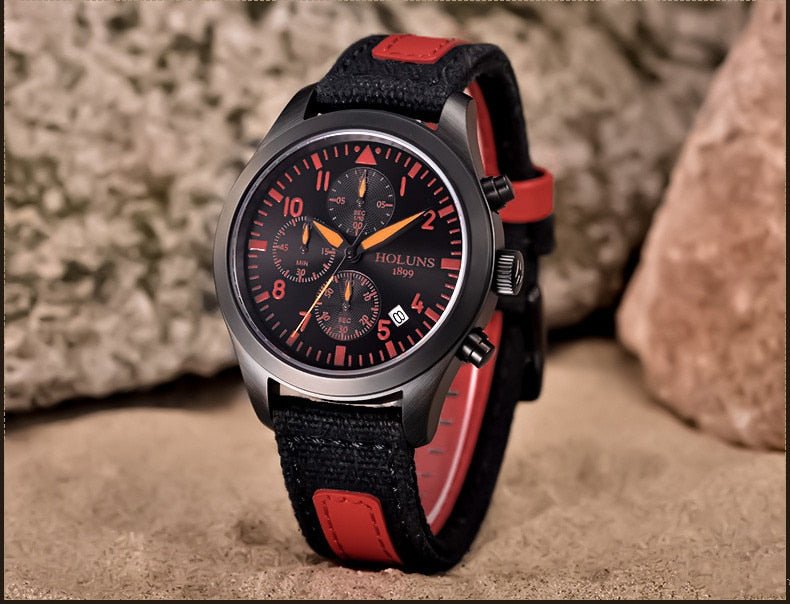 Sport- & Freizeituhr mit Chronograph "Y27" - Rot - Lebensfreuden