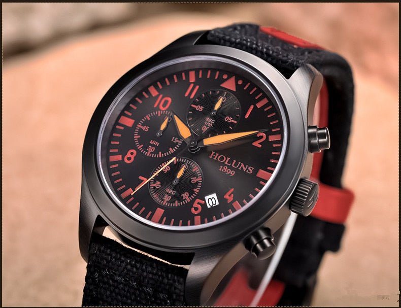 Sport- & Freizeituhr mit Chronograph "Y27" - Rot - Lebensfreuden